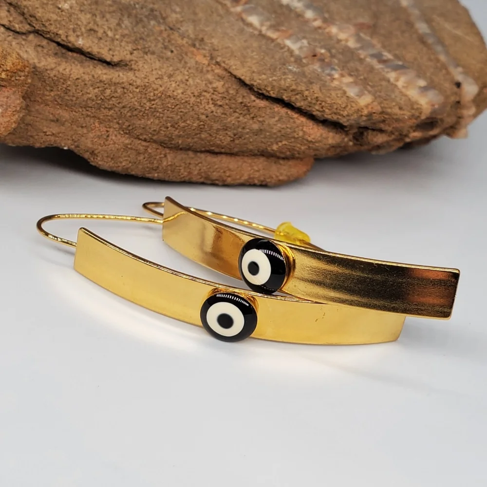 FP Jewelry 14K Gold Plated Earrings Evil Eye Bohemian Earrings